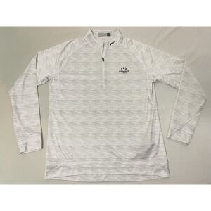 KJUS Keano 1/2 Zip‎ Pullover Mens 52/L White Melange Dumbarnie Links UPF50+
